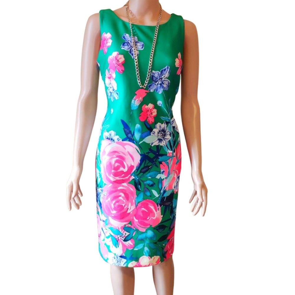 DRESSBARN Floral Print Dress 8 P